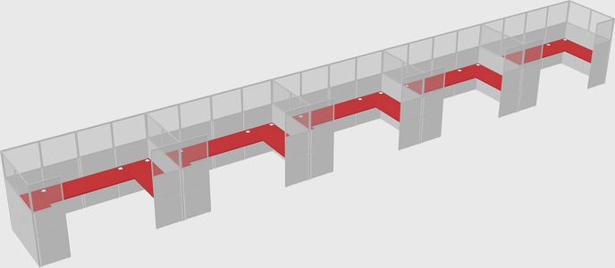 U-shaped cubicle