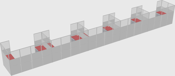 U-shaped cubicle
