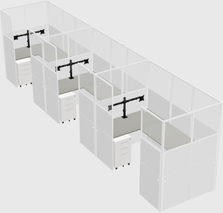 U-shaped cubicle