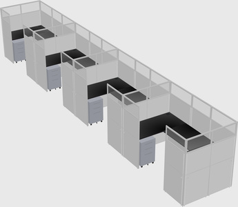 U-shaped cubicle