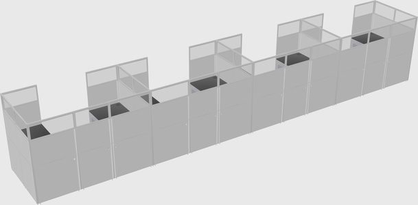 U-shaped cubicle