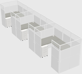 U-shaped cubicle
