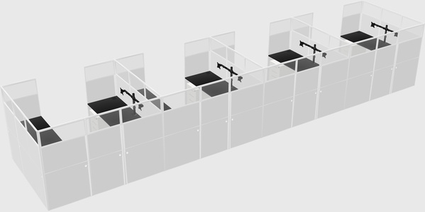 U-shaped cubicle
