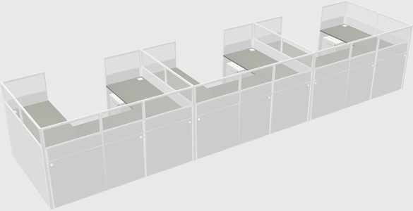 U-shaped cubicle
