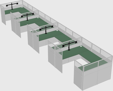U-shaped cubicle