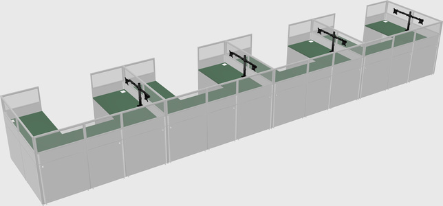 U-shaped cubicle