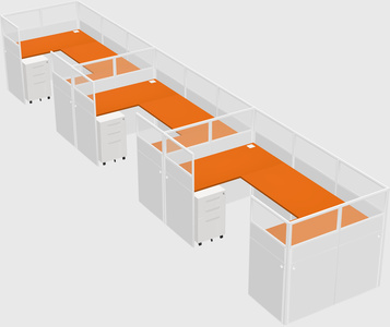 U-shaped cubicle