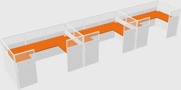 U-shaped cubicle