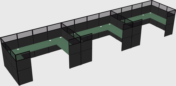 U-shaped cubicle