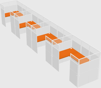 U-shaped cubicle