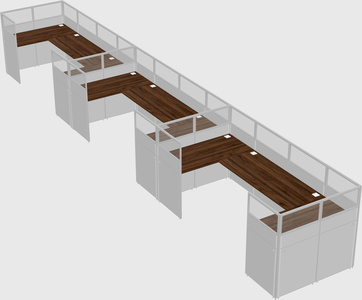 U-shaped cubicle
