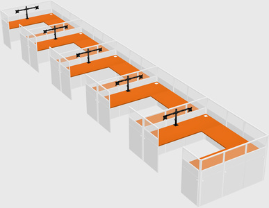 U-shaped cubicle