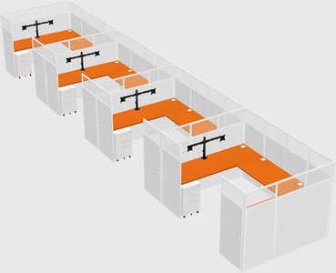 U-shaped cubicle