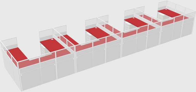 U-shaped cubicle