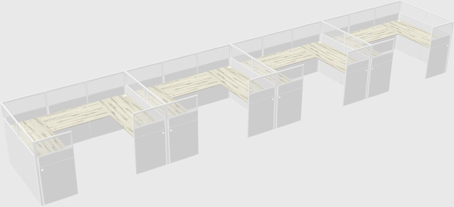 U-shaped cubicle