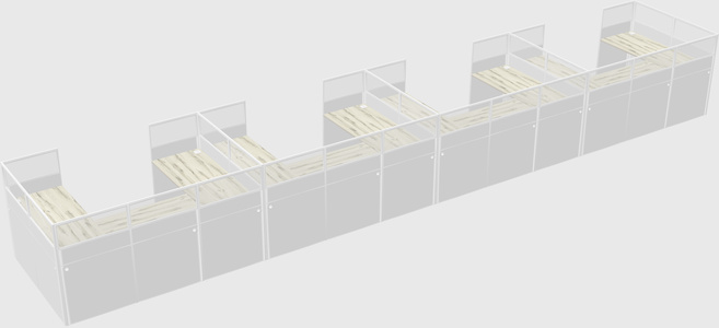 U-shaped cubicle