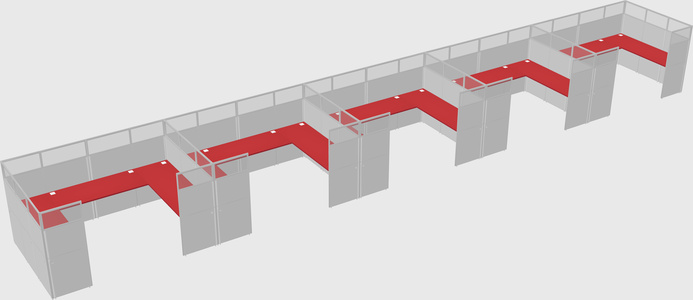 U-shaped cubicle