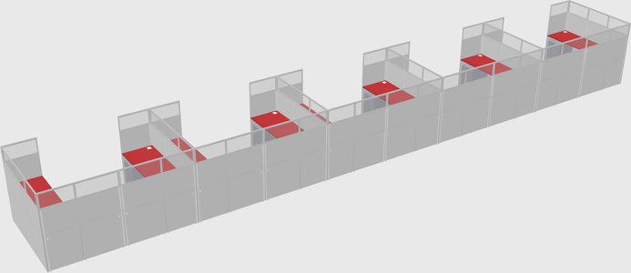 U-shaped cubicle