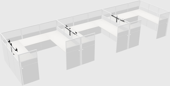 U-shaped cubicle