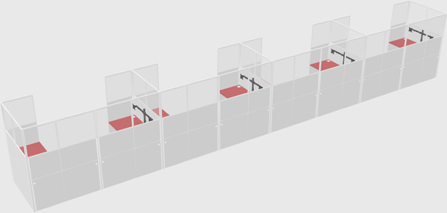 U-shaped cubicle