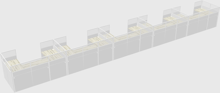 Cabine en u