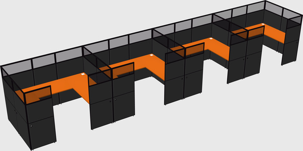 U-shaped cubicle