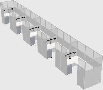 U-shaped cubicle