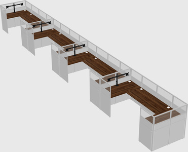 U-shaped cubicle