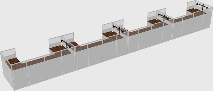 U-shaped cubicle
