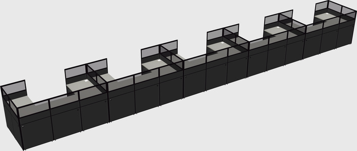 U-shaped cubicle