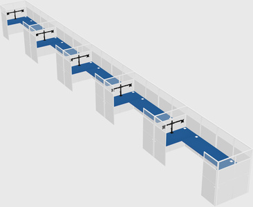 U-shaped cubicle