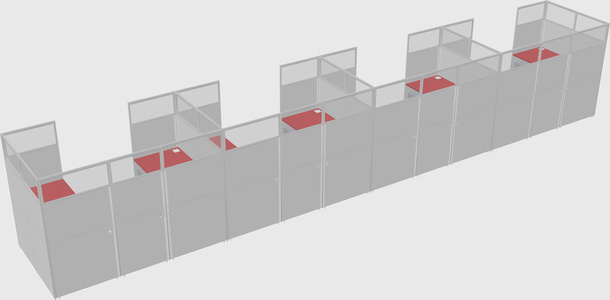 U-shaped cubicle