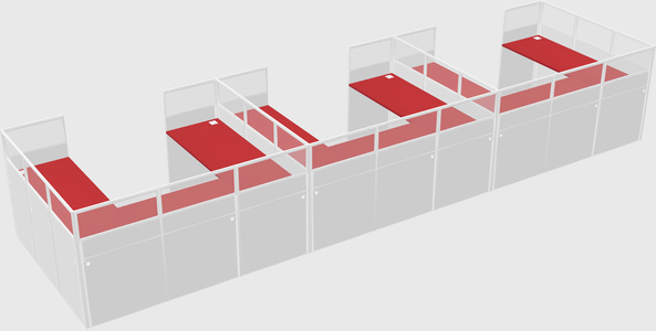 U-shaped cubicle