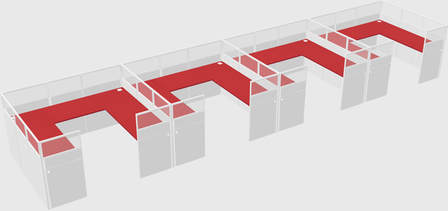 U-shaped cubicle