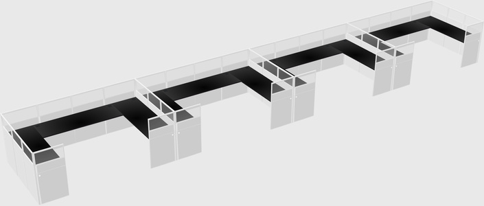 U-shaped cubicle