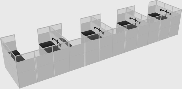 U-shaped cubicle