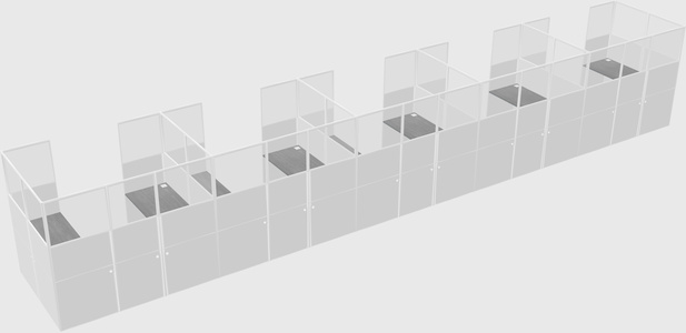 U-shaped cubicle