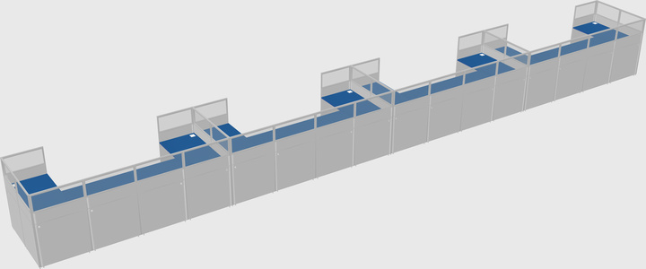 U-shaped cubicle