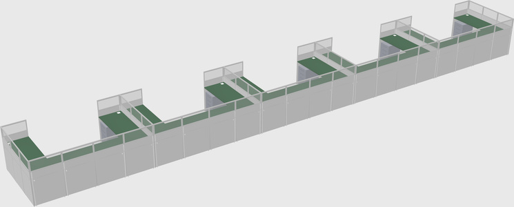 U-shaped cubicle