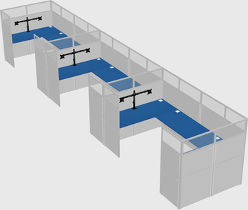 U-shaped cubicle