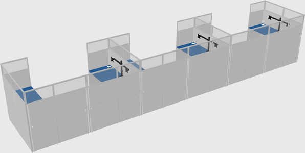U-shaped cubicle