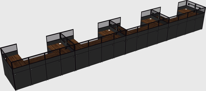 U-shaped cubicle