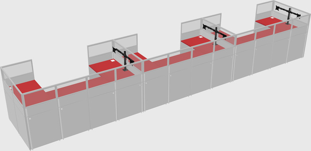U-shaped cubicle