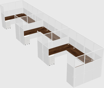 U-shaped cubicle