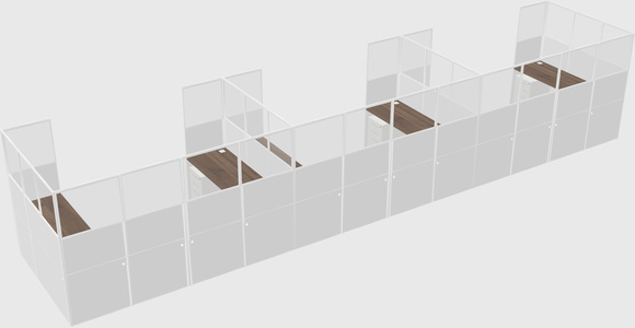U-shaped cubicle