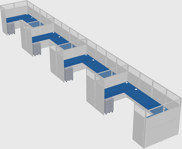 U-shaped cubicle