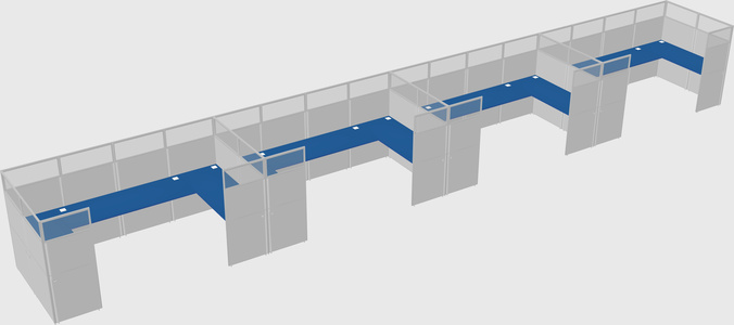 U-shaped cubicle