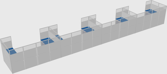 U-shaped cubicle