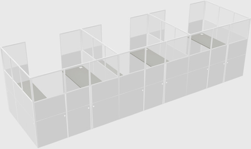 U-shaped cubicle