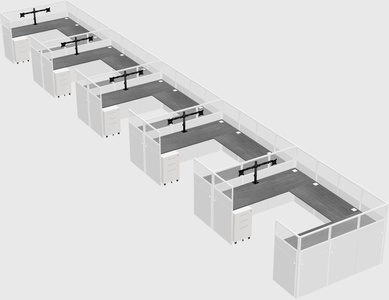 U-shaped cubicle